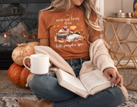 T-Shirt Accro Aux Livres Et Au Latté Pumpkin Spice