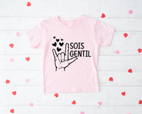 T-Shirt Enfant Rose Sois Gentil