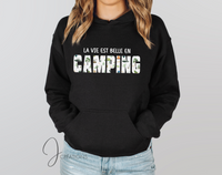 Coton Ouaté "Hoodie" La Vie Est Belle En Camping