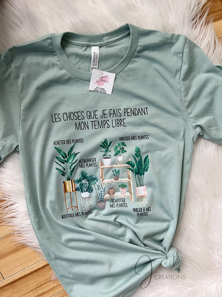 T-shirt Plantes Mon Temps Libre