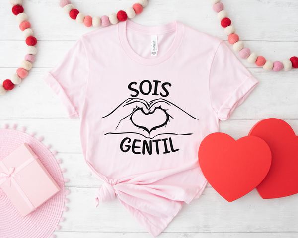 T-Shirt Rose Sois Gentil