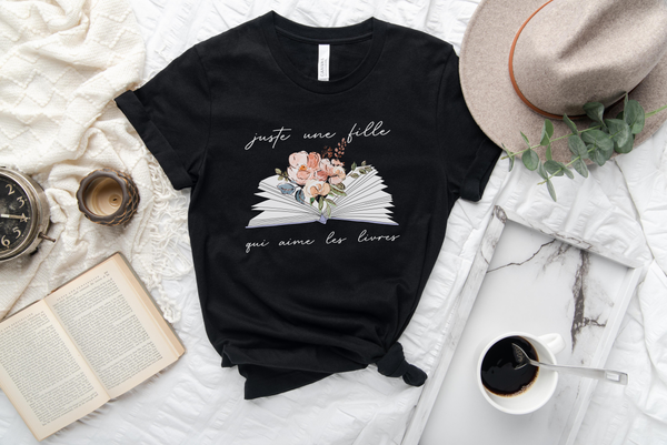 T-shirt Juste Une Fille Qui Aime Les Livres